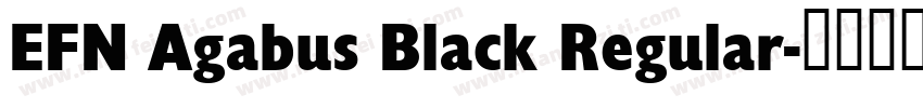 EFN Agabus Black Regular字体转换